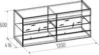 Кубиста 2 Шкаф с фасадом Стекло