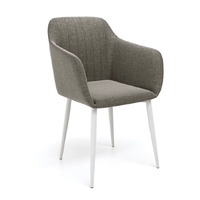 Стул ДИОР  SAVANA GREY каркас белый 