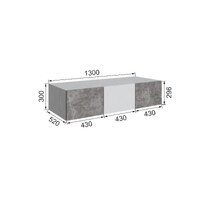 Антресоль Мадрид 1.3 300 без зеркала белый / Ателье светлый